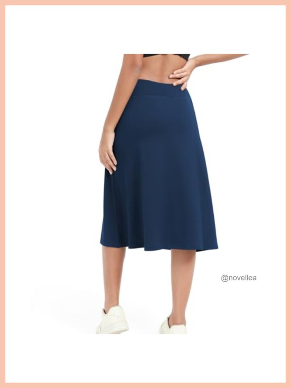 Women 28" Midi Skorts Knee Length Swim Skirt with Pockets